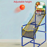 Adjustable Height Portable Basketball Hoop with Pump & Ball - Heavy-Duty Plastic Indoor/Outdoor Backyard Goal, Space-Saving Design & s, Sturdy A-Frame Netted Basket (No, Compatible with Mini Hoops) - Ideal Gift